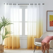 MoDRN Mid-Century Ombre Print Curtain Panel Pair
