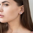 thumbnail image 6 of JUSTJANDM Plastic Post Stud Hoop Earrings for Sensitive Ears Multicolor Butterfly Flower Dragon Snake Stud Earrings Set for Women, 6 of 8