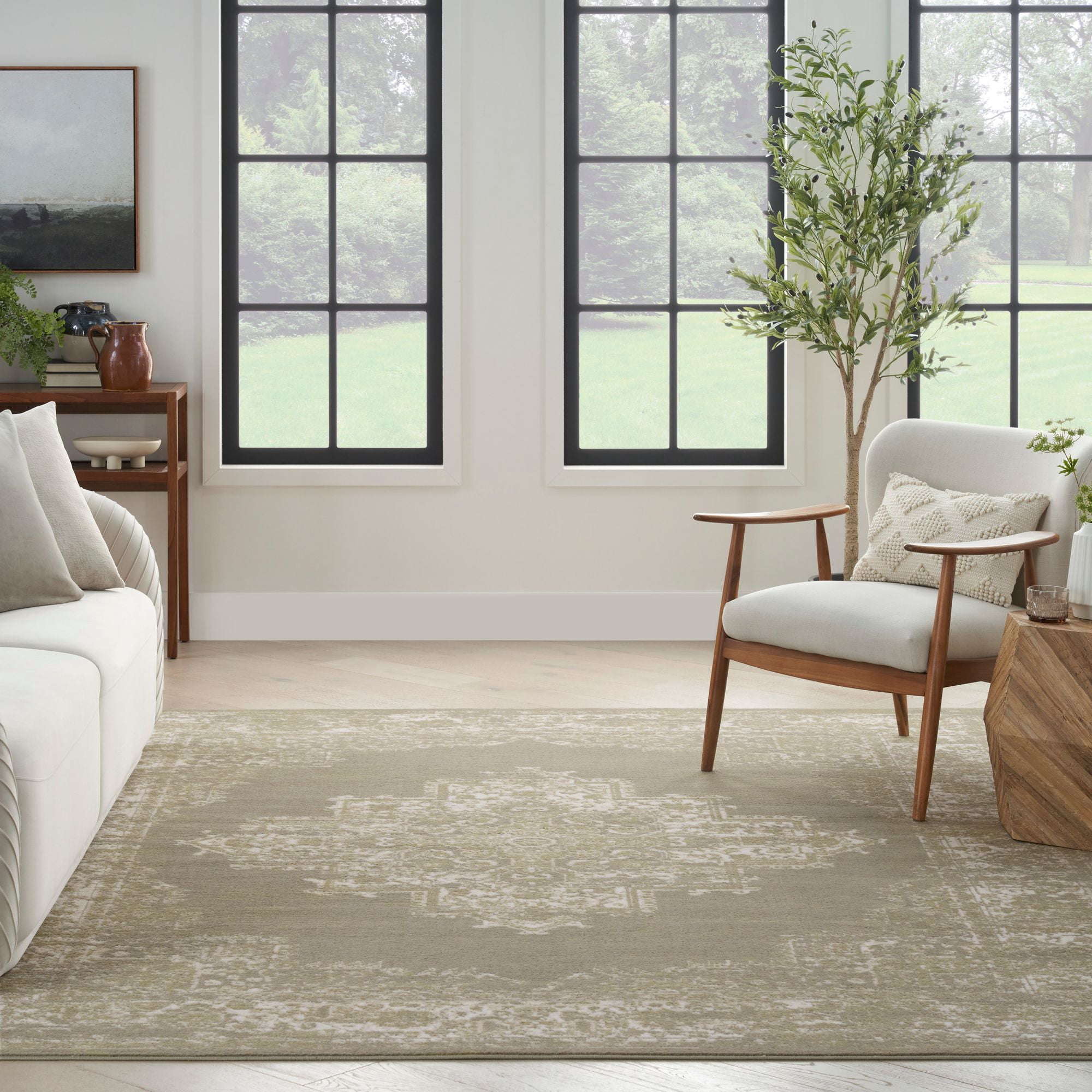 Nourison Grafix 7' x 10' Olive Vintage Indoor Rug
