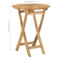 thumbnail image 4 of vidaXL Table de Jardin Pliante Ø 60 cm Bois Massif Teck, 4 of 5