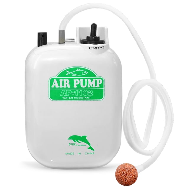 Bomba de oxígeno portátil AP-1102 para peceras, resistente al agua y silenciosa, funciona con batería tipo D (no incluida), ideal para pesca y acuarios pequeños.