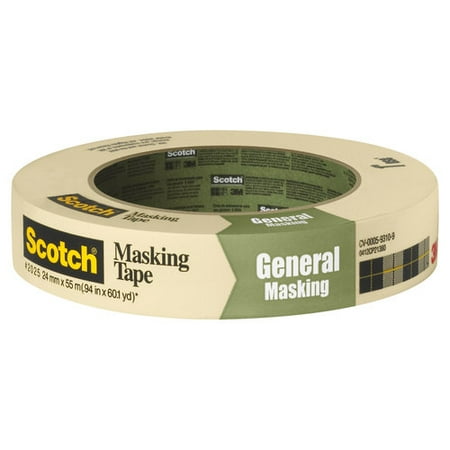 Scotch Greener Masking Tape for Basic Painting, .94 in x 60.1 yd (24 mm x 55 m)