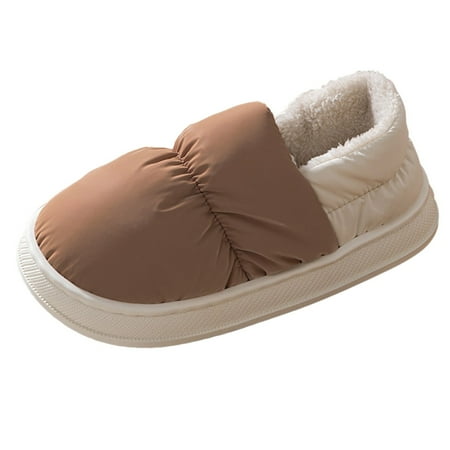 

House Slippers For Women Women Slippers Autumn And Winter Indoor Fashion Comfortable Velvet Warm Thick Bottom Colorblock