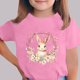 thumbnail image 4 of Manga Corta Crop Top para Niños con Lindo Estampado de Pascua, Cuello Redondo Casual Graphic Tee para 3-14 Años, Tela Suave Transpirable, 4 of 5