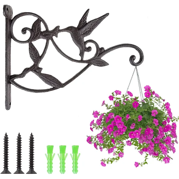 Hanging Plant Bracket Hummingbird Plant Hangers Outdoor Iron Hanging Baskets CYFIE