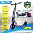 thumbnail image 2 of SereneLife Lightweight and Foldable Kick Scooter - Adjustable Scooter for kids and Teens , Alloy Deck with High Impact Wheels (Graffiti), 2 of 8