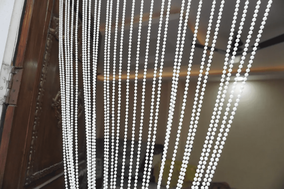 Elegant Pearl Curtain , Luxurious Beaded Drapes for Home Decor