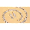 OPALRY Silver Plated Cubic Zircon Paved Link Chain Necklace Earrings