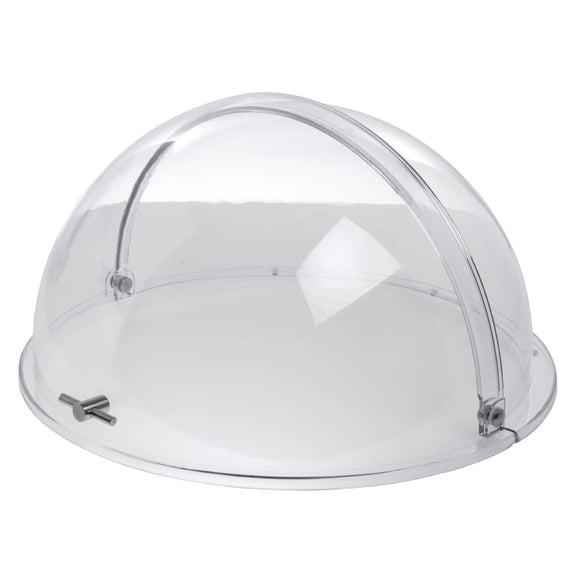 HUBERT Round Chafer Cover Polycarbonate Rolltop - 18 3/4 Dia x 9 1/2 H