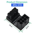 thumbnail image 4 of 8 ATX Pin 2x 180 grados Conector giratorio en ángulo Desktops GPU Adaptador de corriente Hugtrwg Para estrenar, 4 of 5