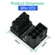 thumbnail image 5 of 8 ATX Pin 2x 180 grados Conector giratorio en ángulo Desktops GPU Adaptador de corriente, 5 of 5
