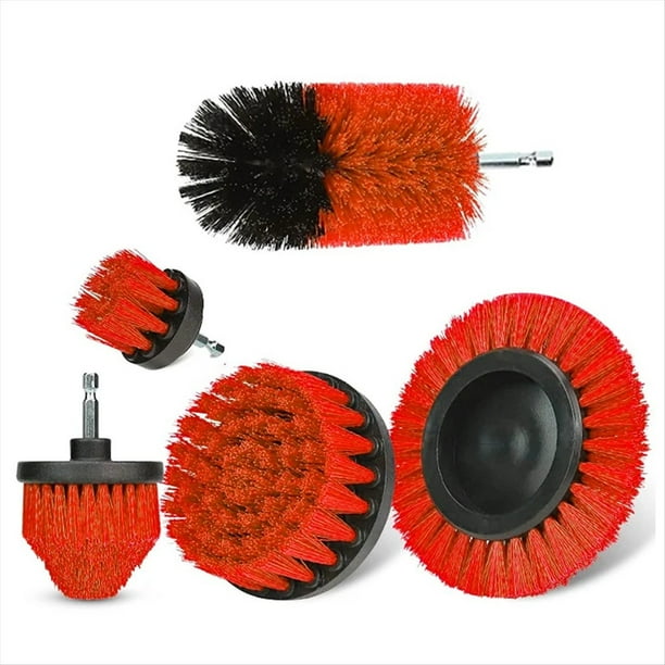 Juego de Cepillos para Lavado de Autos,Cepillo de Disco, Taladro Eléctrico, Kit de Herramientas de Limpieza para Lavado de Autos, Piso, Cocina, Baño, Bañera, Superficie de Inodoro