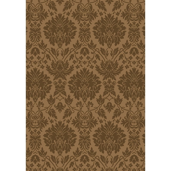 Milliken Top 30 Area Rug Tea Room Bombay Brown Damask Floral 7' 8" x 10' 9" Rectangle