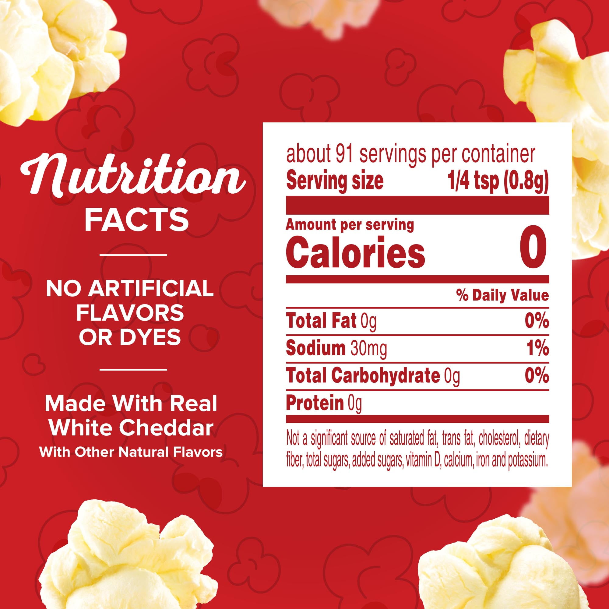 (3 pack) Orville Redenbacher's White Cheddar Flavored Popcorn Seasoning, 2.6 oz.