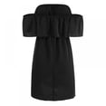 thumbnail image 4 of Women's Casual Off The Shoulder Flowy Mini Dresses, Summer Sexy Beach Sundress, 4 of 7