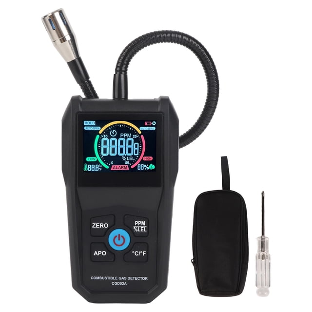 Detector de gas portátil, detector de gas combustible 50‑50000PPM Probador de fugas de gas Probador de fugas de gas combustible El mejor de su clase NikouMX herramienta