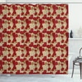 thumbnail image 1 of Ambesonne Vintage Shower Curtain, Romantic Red Roses, 69"Wx84"L, Red Khaki Sand Brown, 1 of 3