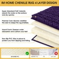 thumbnail image 4 of HAKUNA Upgrade Extra Large Dark Purple Bathroom Rug Set 2 Pieces 32"x20"+24"x17" Ultra Soft, Thick Absorbent Bath Mats, Non Slip Chenille Toilet Mat for Bathroom, Bedroom, Kitchen, 4 of 7