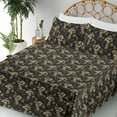 thumbnail image 3 of Ambesonne Tropical Fitted & Flat Sheet with Sham 3 Pcs Set, Mysterious Woman Jungle, Twin XL, Dark Green Pale Caramel, 3 of 5