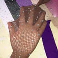 thumbnail image 2 of 2024 Été Collants Résille Diamant Femme Aguichant Mode Brillant Résille Collants Femme Mince Strass Maille Nylon Bas Collants Grande Maille Taille Unique, 2 of 6
