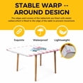 thumbnail image 4 of Valentine's Day Table Cloths for 3 Foot Rectangle Tables, Blue Truck Love Pink Plaid Romantic Patio Waterproof Elastic Fitted Tablecloths, Washable Rectangular Table Cover for Camping, 4 of 8