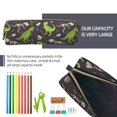 thumbnail image 6 of Ratiio Dinosaur Skeleton Pattern Leather Pencil Case, Pencil Pouch with Durable Zipper, Compact and Stylish Organizer for Stationery, Art Supplies, Travel Essentials, 6 of 8