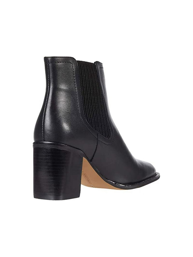Vince Camuto Jentilliy Black Leather Block Heel Almond Toe  display picture 1