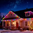 thumbnail image 6 of Beatineon 23ft C9 Faceted Pathway Lights, 12 Multicolor Christmas String Lights with 12 Ground Stakes, IP65 Waterproof Connectable Outdoor Decor, ETL Listed, 6 of 10