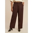 thumbnail image 2 of ELOQUII Women's Plus Size Faux Suede Wide Leg Pant, 2 of 3