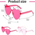thumbnail image 4 of HBMYN Heart Sunglasses 2 Pairs Heart Shaped Sunglasses Womens Heart Glasses Rave Sunglasses for Women Party Favors, 4 of 5