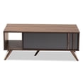 thumbnail image 3 of Bowery Hill Modern Two-Tone Gray and Walnut Finished Wood 1-Drawer Coffee Table, 3 of 9