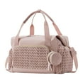 thumbnail image 1 of Bolsa de pañales, bolso de hombro para mamá, grande, ligero, bolsa de almacenamiento para guardería, bolsa para bebé, bolsa de hospital para mamá, , Gris rosado pálido, 1 of 8