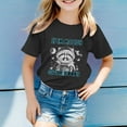 thumbnail image 2 of Vêtements pour Filles Imprimé Filles T-Shirts à Manches Courtes Col Ras du Cou Hauts d'Été pour Filles Filles 3-4 Ans Mode Filles, 2 of 4
