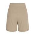 thumbnail image 5 of Only Moment Shorts for Women Trendy Blended Fabric High Waisted Stretch Ankle Pants for Women Business Casual Travel Athletic Work Yoga Shorts for Wowomen Khaki,2XL, 5 of 5