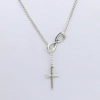 Thinsony Chaîne de Cou AliExpress Vente Chaude Simple Chiffre Porte-Bonheur Collier Court Croix 8 Personnages Bijoux