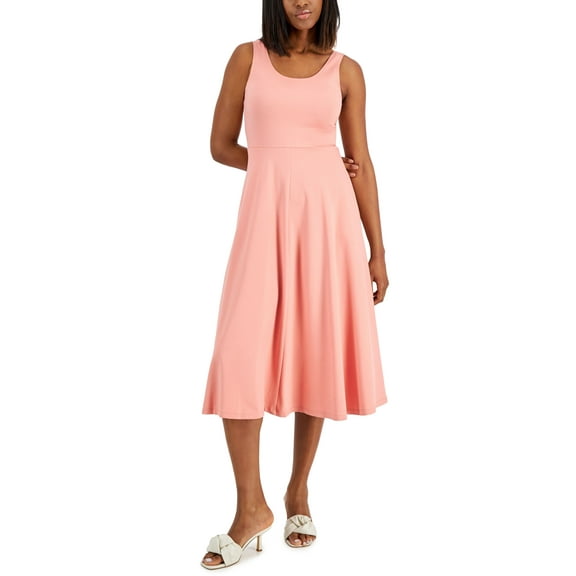 Alfani Womens Sleeveless Midi Dress Sunrise Co XL