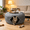 Dark Gray, variant on iHomeGarden 24 in Felt Cat Cave Bed with Tunnel, Foldable Washable Hideaway for Large Indoor Cats, Gray