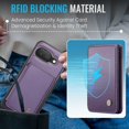 thumbnail image 3 of Decase for Google Pixel 9A Case (6.3") 2025, PU Leather Magnetic Phone Case with Removable Magnetic Wallet Purse, Compatible with Mag Safe, Lightweight Protective Slim Thin Cover,Purple, 3 of 12