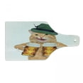 thumbnail image 1 of Cat Cutting Board, Cool Pet Hat and Beer Mugs Bavarian German Drink Festival Tradition Funny Humorous, Decorative Tempered Glass Cutting and Serving Board, Wine Bottle Shape, Multicolor, by Ambesonne, 1 of 1
