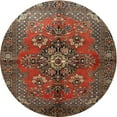 thumbnail image 1 of Ahgly Company Machine Washable Indoor Round Traditional Saffron Red Area Rugs, 4' Round, 1 of 7