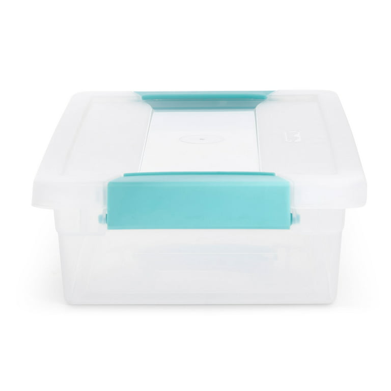 Sterilite Mini Clip Box, Stackable Small Storage Bin with Latching
