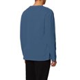 thumbnail image 3 of Lars Amadeus Men's T-Shirts Cotton Long Sleeves Casual Solid Color Basic Tee Tops, 3 of 6