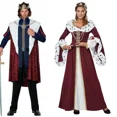 thumbnail image 2 of Disfraz de emperador rey reina medieval europeo, uniforme de mascarada para Halloween, 2 of 5