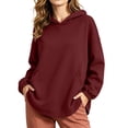 thumbnail image 2 of Hilenly Oversized Hoodies for Women Long Sleeve Pullover Hoodie Hooded Sweatshirts Comfort Travel Outfits, 2 of 10
