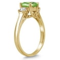 thumbnail image 2 of SZUL Women's 1 3/4 Carat Peridot and Diamond Three Stone Ring 14K Yellow Gold, 2 of 3