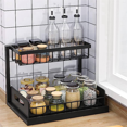 thumbnail image 4 of 2X Sink Organizer, Pull Out Cabinet Organizer 2-Tier Sliding Shelf Multi-Use for Under Kitchen Sink Organizers, 4 of 6