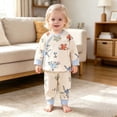 thumbnail image 6 of 18-24 Months Baby Girl Clothes Toddler Girl Outfits Shirt Pants Cute Infant Outfit Set Baby Girl Fall Winter Clothes Girls' Fall/winter Cute Casual Warm Fleece Thick Blue, 6 of 6
