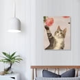 thumbnail image 3 of Nawypu Watercolor Lovely Cat Art Print- Flower Pet Cat Canvas Wall Art-Modren Animal Themd for Kids Bedroom Pet Shop Decoration, 3 of 4