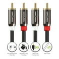 thumbnail image 6 of FosPower (6 Feet) 2 RCA M/M Stereo Audio Cable [24K Gold Plated | Copper Core] 2RCA Male to 2RCA Male [Left/Right] Premium Sound Quality Plug, 6 of 8