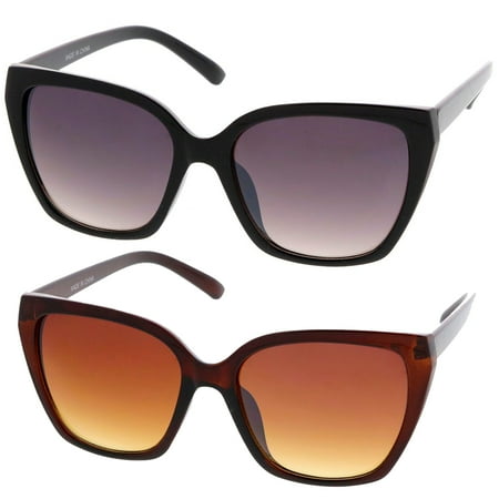Lady Fashion Eyewear - MLC Eyewear Simple Fashion Geometric Frame Cat Eye Women Sunglasses Model S60W3202